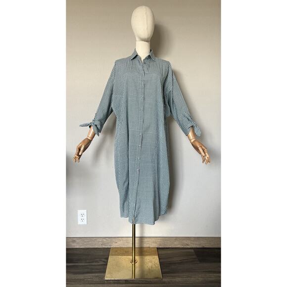 Mirth Hand Made Collection Kyoto House Dress Size Small In Jasper Gingham - Picture 3 of 12